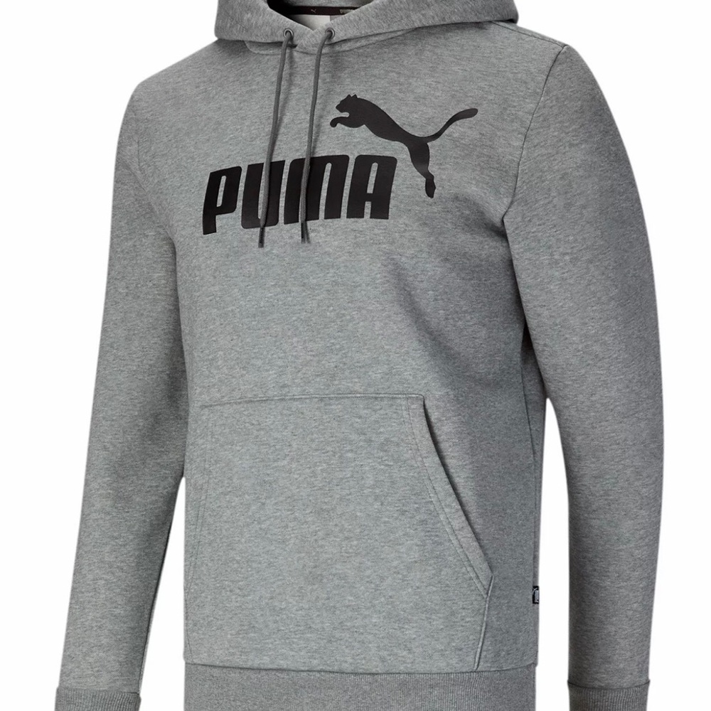 Puma Fleece Logo Hoodie in size 2XL gray